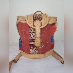 Hand Woven Leather Backpack